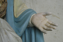repair of wood religious church statues