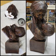 vintage plaster bust repair